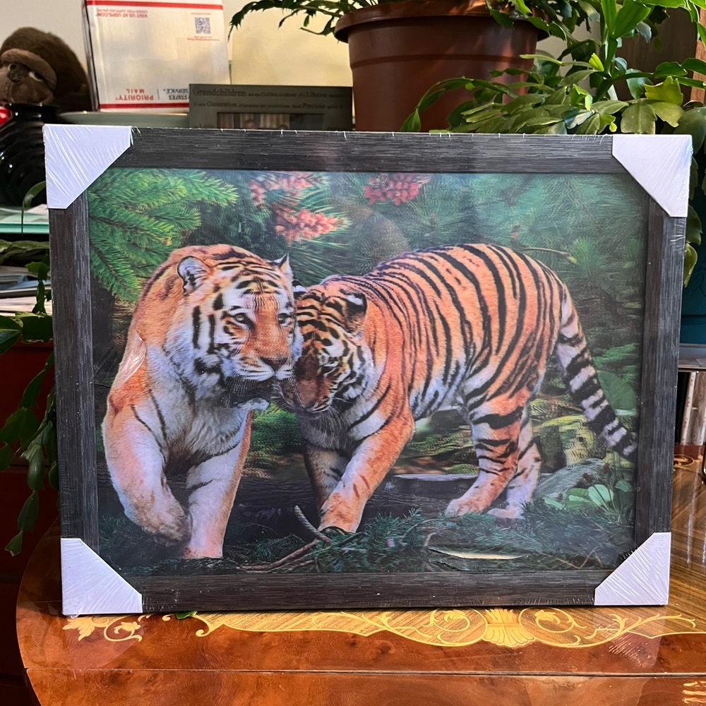 3D tiger framed picture